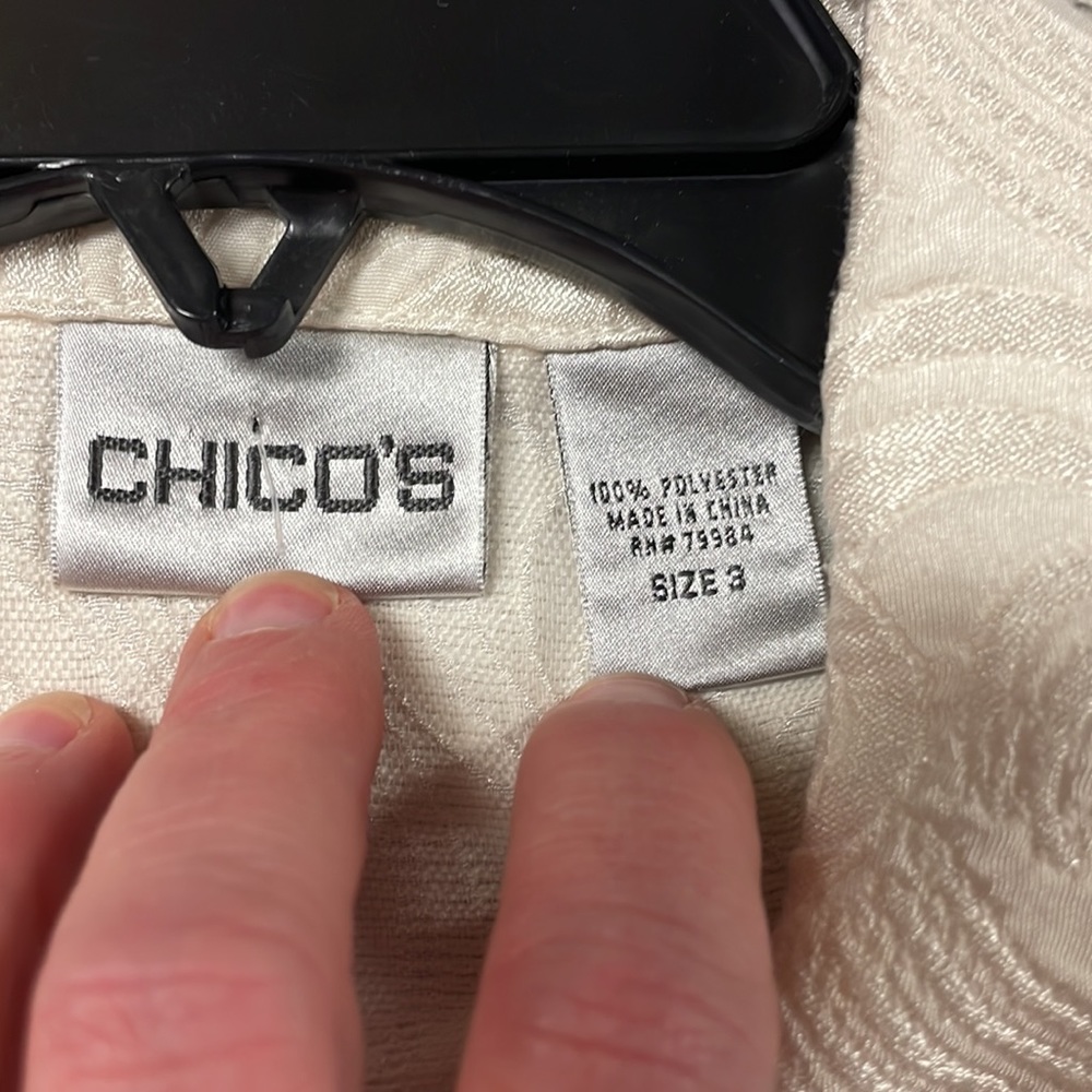 Chicos Lightweight Floral Button Collared Jacket … - image 5